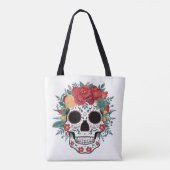 Floral Sugar Skull Tote Bag (Achterkant)