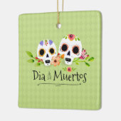 Floral Sugar Skulls Dia de Muertos | Keramische or Keramisch Ornament (Links)