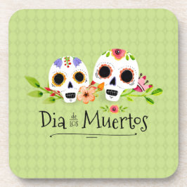 Floral Sugar Skulls Dia de Muertos | Onderzetter