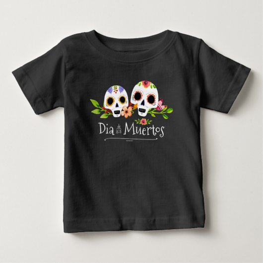 Floral Sugar Skulls Dia de Muertos | Shirts (Voorkant)