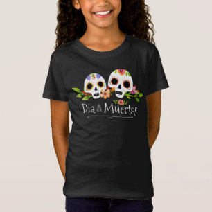 Floral Sugar Skulls Dia de Muertos   Shirts