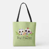 Floral Sugar Skulls Dia de Muertos | Tote bag (Achterkant)
