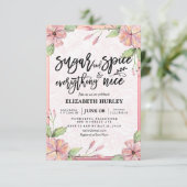 Floral Sugar & Spice & Alles-Baby shower Nice Kaart (Staand voorkant)