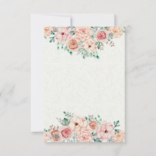 Floral Sugar & Spice & Alles-Baby shower Nice Kaart (Achterkant)