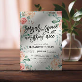 Floral Sugar & Spice & Alles-Baby shower Nice Kaart