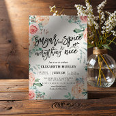 Floral Sugar & Spice & Alles-Baby shower Nice Kaart