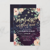 Floral Sugar & Spice & Alles-Baby shower Nice Kaart (Voorkant / Achterkant)