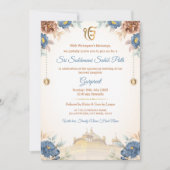 Floral Sukhmani Sahib Path Invitation Kaart (Voorkant)