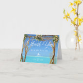 Floral Summer Beach Wedding Arch Dank u Kaart (Gele Bloem)