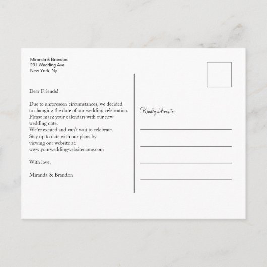 Floral Summer Beach Wedding Arch verander onze dat Aankondigingskaart (Achterkant)