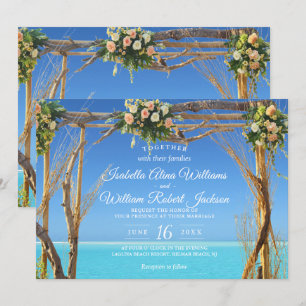 Floral Summer Beach Wedding Gate Kaart