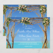 Floral Summer Beach Wedding Gate Kaart (Voorkant / Achterkant)