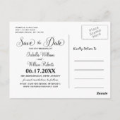 Floral Summer Beach Wedding Gate Save the Date Briefkaart (Achterkant)