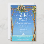 Floral Summer Beach Wedding Vrijgezellenfeest Kaart (Voorkant)