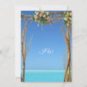 Floral Summer Beach Wedding Vrijgezellenfeest Kaart (Achterkant)