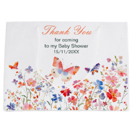 Floral Summer Butterfly Baby shower Groot Cadeauzakje