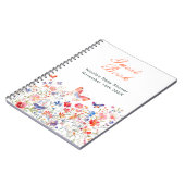 Floral Summer Butterfly Baby Shower Guest Book Notitieboek (Linkerzijde)