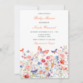 Floral Summer Butterfly Baby shower Kaart (Voorkant)