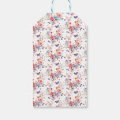 Floral Summer Butterfly Birthday Cadeaulabel (Achterkant)
