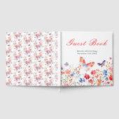 Floral Summer Butterfly Birthday Party Gastenboek (Volledig)