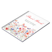 Floral Summer Butterfly Bridal Shower Guest Book Notitieboek (Linkerzijde)
