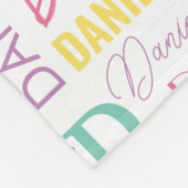 Floral Summer Butterfly Name en Monogram Pattern Fleece Deken (Hoek)