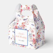 Floral Summer Butterfly Verjaardag Bedankdoosjes (Voorkant Zijde)