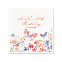 Floral Summer Butterfly Verjaardag