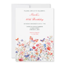 Floral Summer Butterfly Verjaardagsfeest