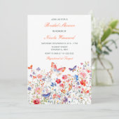 Floral Summer Butterfly Vrijgezellenfeest Kaart (Staand voorkant)