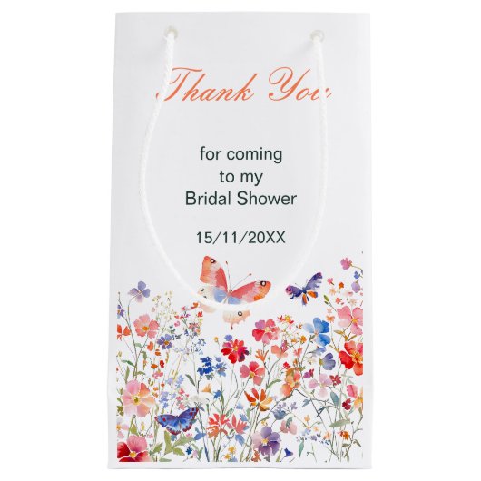 Floral Summer Butterfly Vrijgezellenfeest Klein Cadeauzakje (Voorkant)