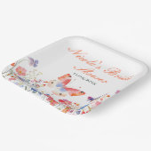 Floral Summer Butterfly Vrijgezellenfeest Papieren Bordje (Gebogen)