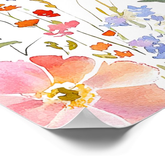 Floral Summer Butterfly Vrijgezellenfeest Poster (Hoek)