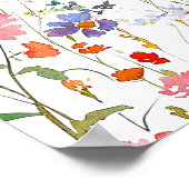 Floral Summer Butterfly Vrijgezellenfeest Welkom Poster (Hoek)