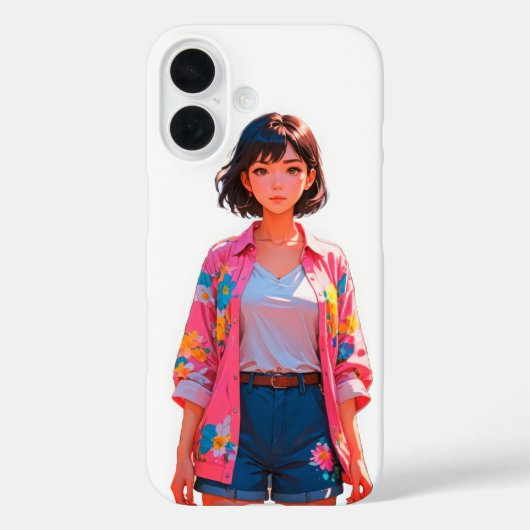 Floral Summer Chic iPhone 16 Hoesje (Achterkant)