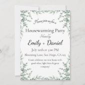 Floral summer house warming party invitation kaart (Voorkant)