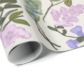 Floral Summer Peach Wrapping Paper Cadeaupapier (Rol Hoek)