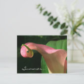 Floral Summer Solstice Party Uitnodiging (Staand voorkant)