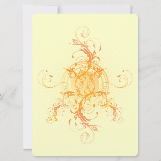 Floral Sun Handfasting Invitation Design 2 Kaart (Achterkant)