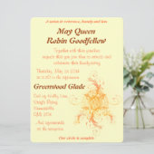 Floral Sun Handfasting Invitation Design 2 Kaart (Staand voorkant)
