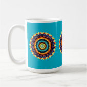 Floral Sun Mandala Mug Koffiemok (Links)