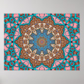 Floral Sun Mandala Poster (Voorkant)