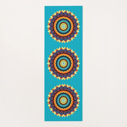 Floral Sun Mandala Yoga Mat (Achterkant)