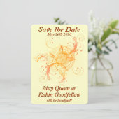 Floral Sun Pagan Handfasting Save the Date Card (Staand voorkant)