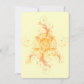 Floral Sun Pagan Handfasting Save the Date Card (Achterkant)