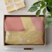 Floral Sunburst Sinaasappel Roze Abstract Zon Tissuepapier (Geschenk)