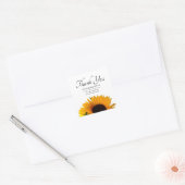 Floral Sunflower Business Hartelijk dank Vierkante Sticker (Envelop)