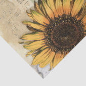 Floral Sunflower Daisy Fox Bird Ephemera ontkoppel Tissuepapier (Detail)