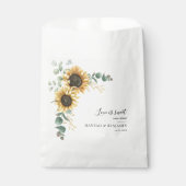 Floral Sunflower Eucalyptus Botanical Wedding Bedankzakje (Voorkant)