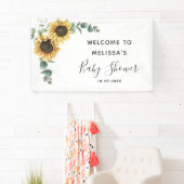 Floral Sunflower Eucalyptus Greenery Baby shower Spandoek (Insitu)